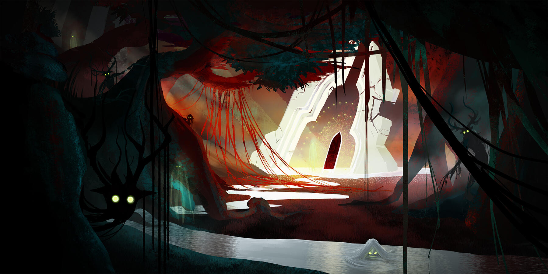 Forest spirits guarding a forgotten eluvian