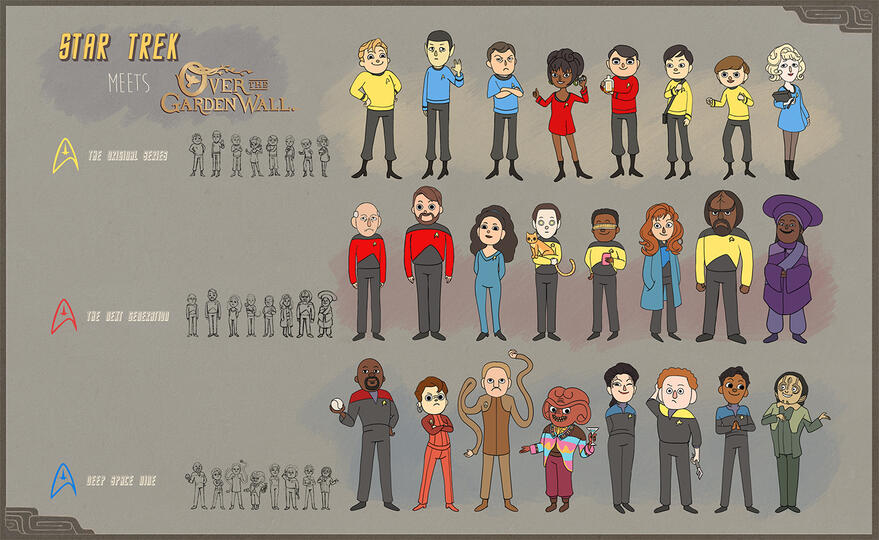 Star Trek in the style of Over the Garden Wall