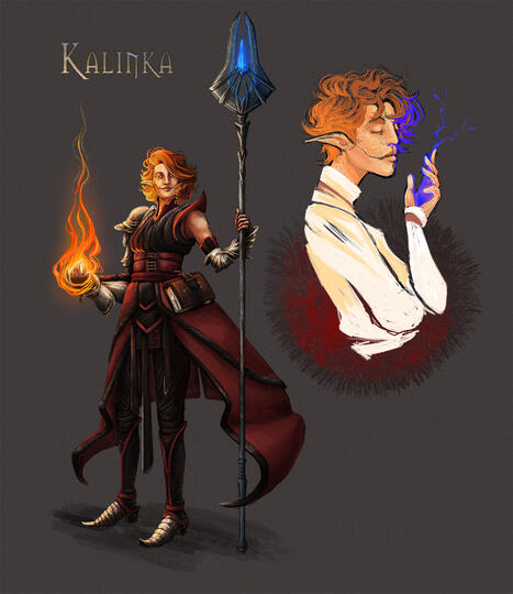 Character concept - Elven Mage Kalinka